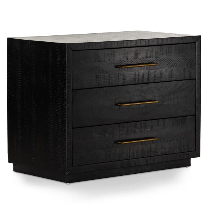 SUKI BURNISHED BLACK LARGE NIGHTSTAND