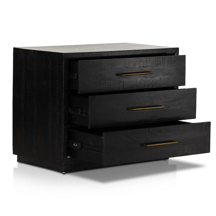 SUKI BURNISHED BLACK LARGE NIGHTSTAND