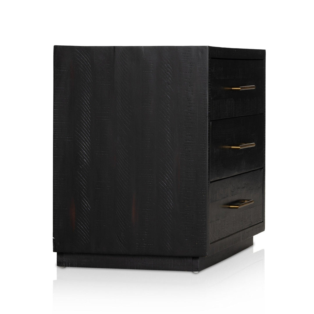 SUKI BURNISHED BLACK LARGE NIGHTSTAND