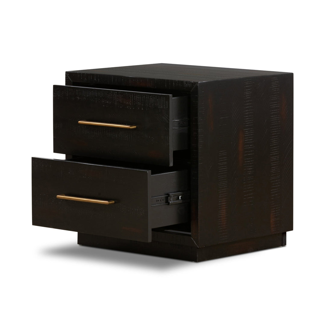 SUKI BURNISHED BLACK NIGHTSTAND