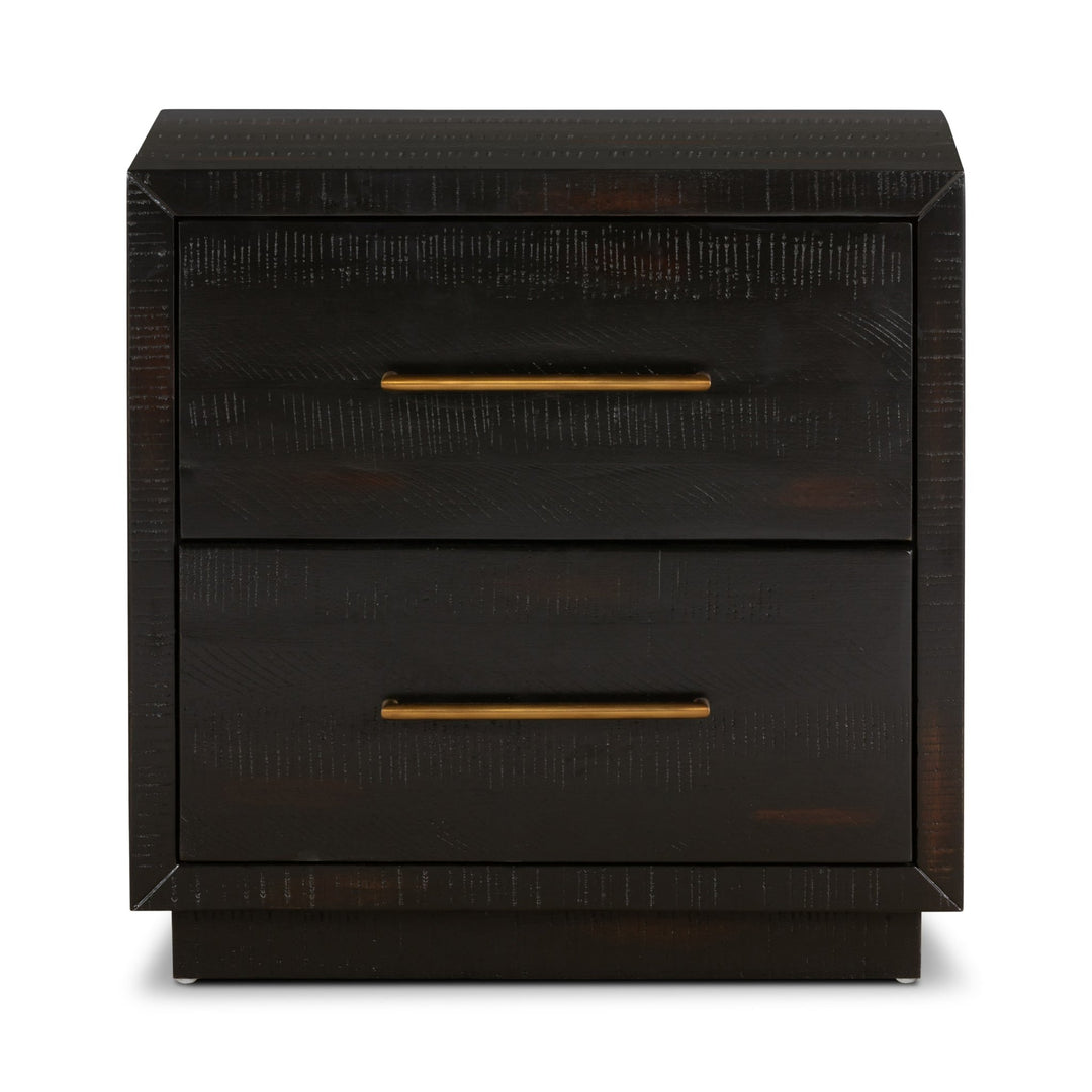 SUKI BURNISHED BLACK NIGHTSTAND