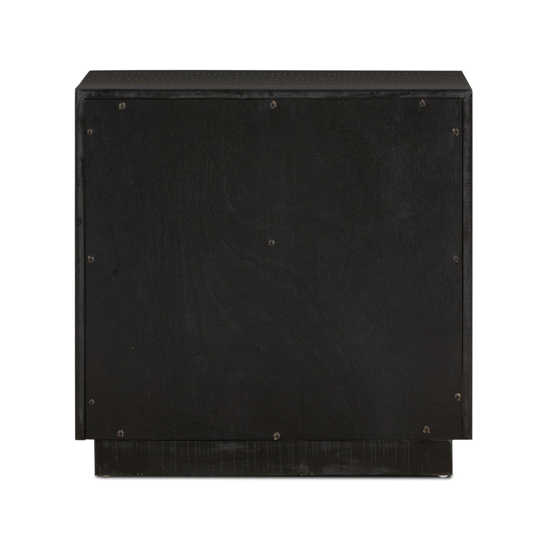 SUKI BURNISHED BLACK NIGHTSTAND