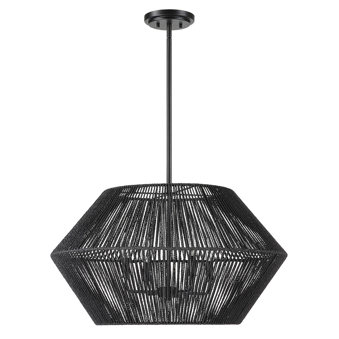 SUVA 4 LIGHT BLACK ROPE PENDANT