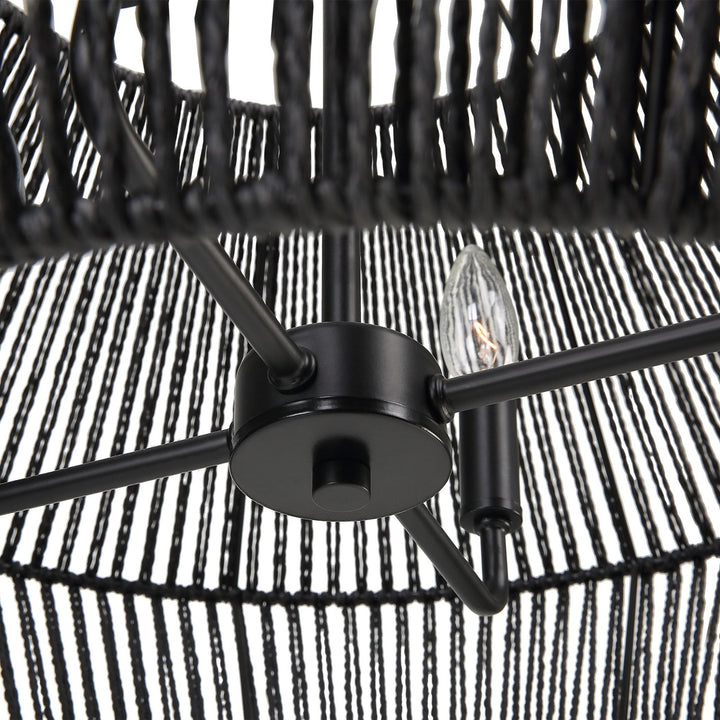 SUVA 4 LIGHT BLACK ROPE PENDANT