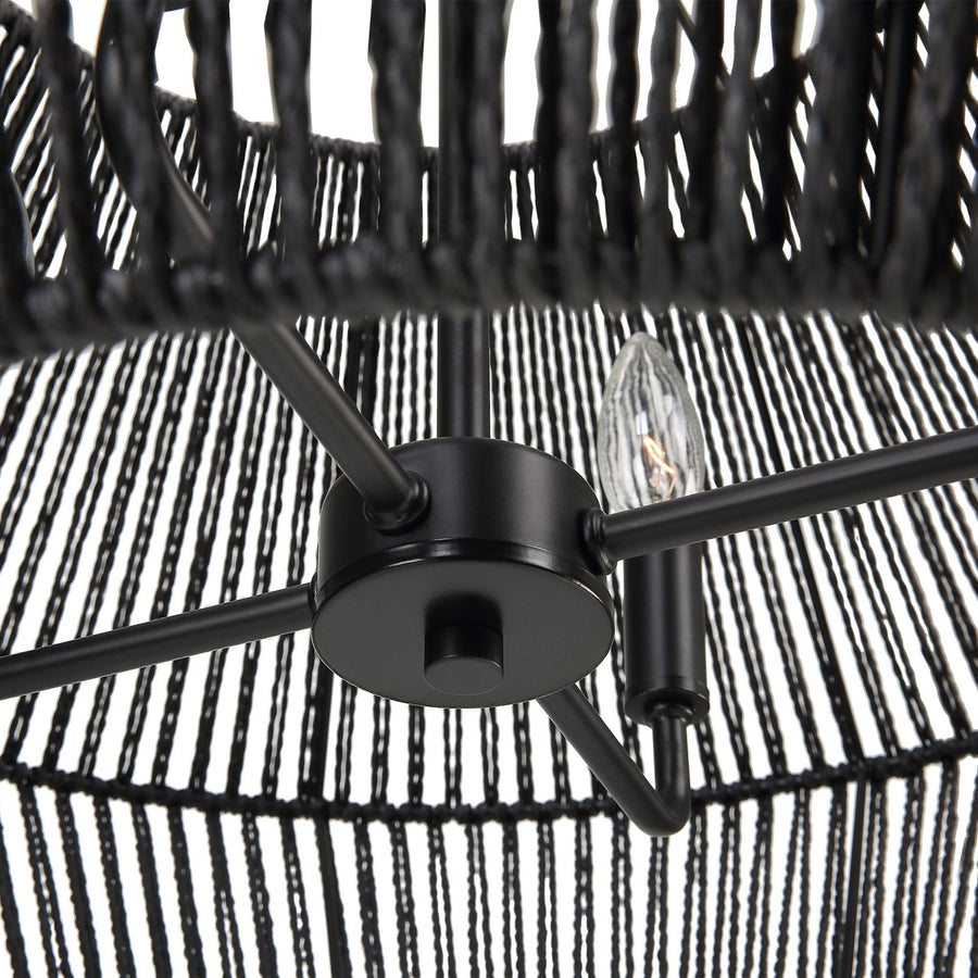 SUVA 4 LIGHT BLACK ROPE PENDANT