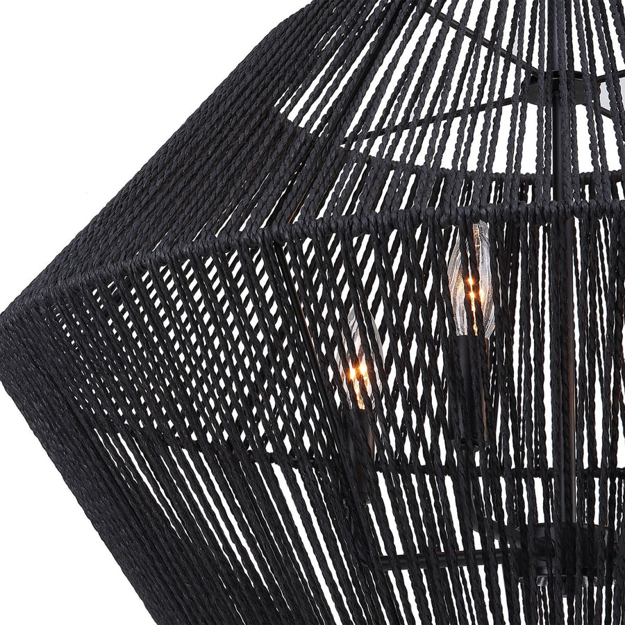 SUVA 4 LIGHT BLACK ROPE PENDANT