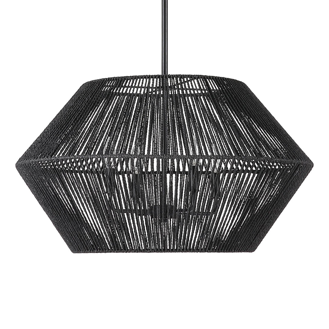 SUVA 4 LIGHT BLACK ROPE PENDANT