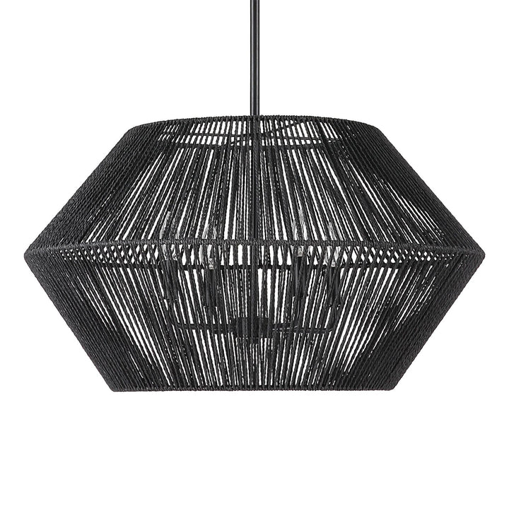 SUVA 4 LIGHT BLACK ROPE PENDANT