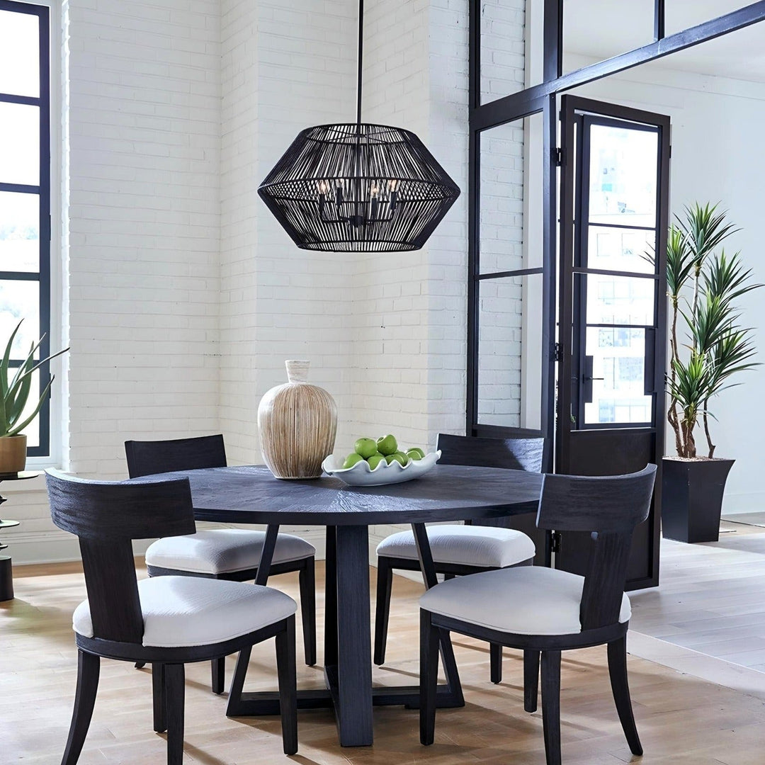 SUVA 4 LIGHT BLACK ROPE PENDANT