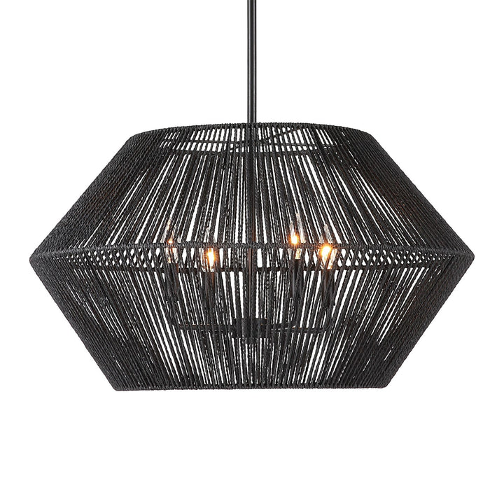 SUVA 4 LIGHT BLACK ROPE PENDANT