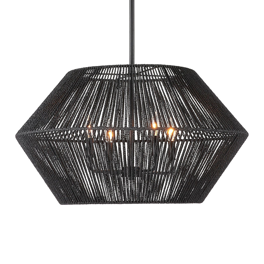 SUVA 4 LIGHT BLACK ROPE PENDANT