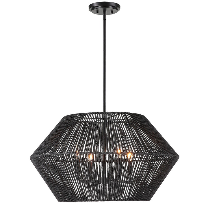 SUVA 4 LIGHT BLACK ROPE PENDANT