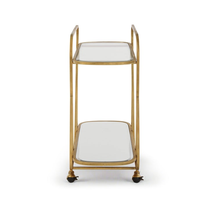 SWAIN BRASS SERVING CART