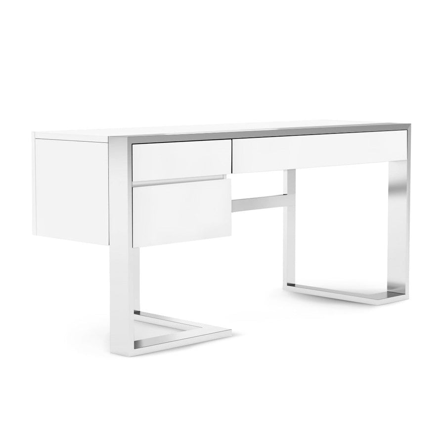 SYLVAN WHITE LACQUER DESK