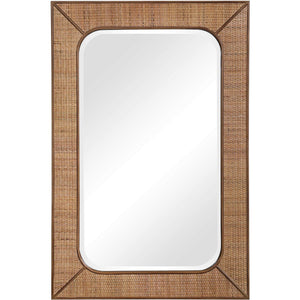 TAHITI WOVEN RATTAN MIRROR