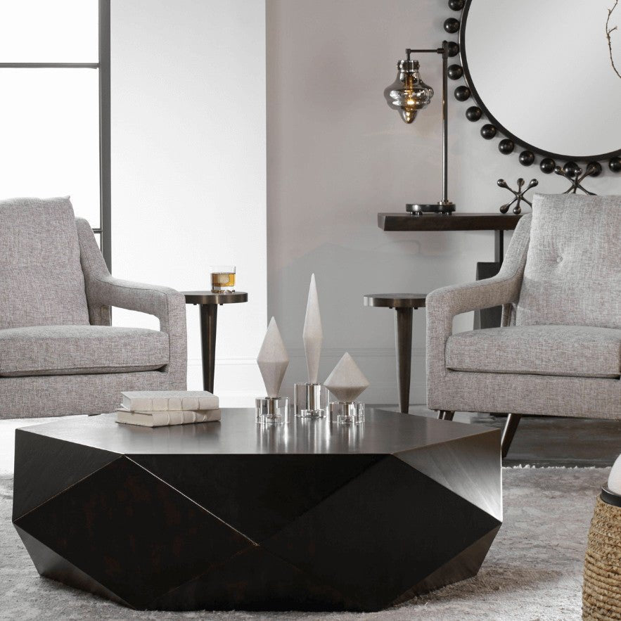 TAMBORA COFFEE TABLE: WORN BLACK