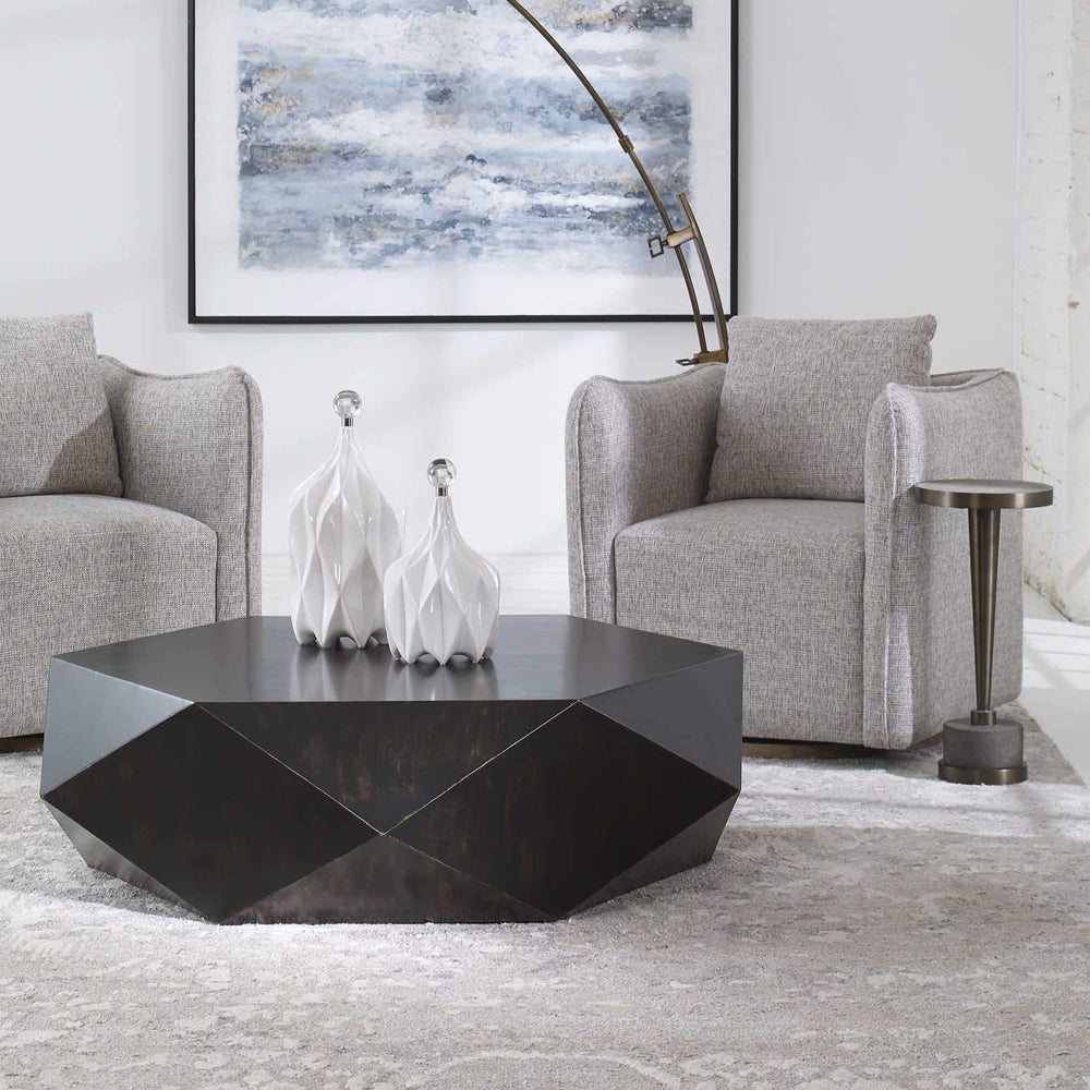 TAMBORA COFFEE TABLE: WORN BLACK