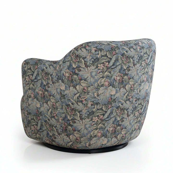 TAPESTRY UPHOLSTERED SWIVEL CHAIR