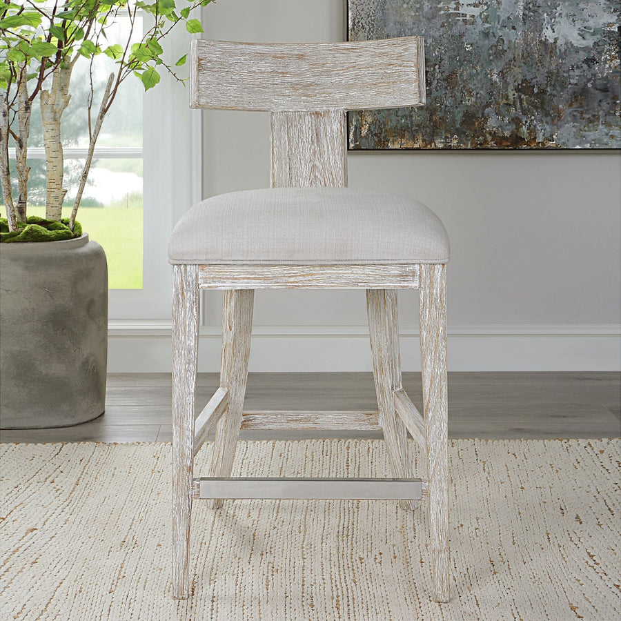 TAYLOR COUNTER CHAIR: WHITEWASH