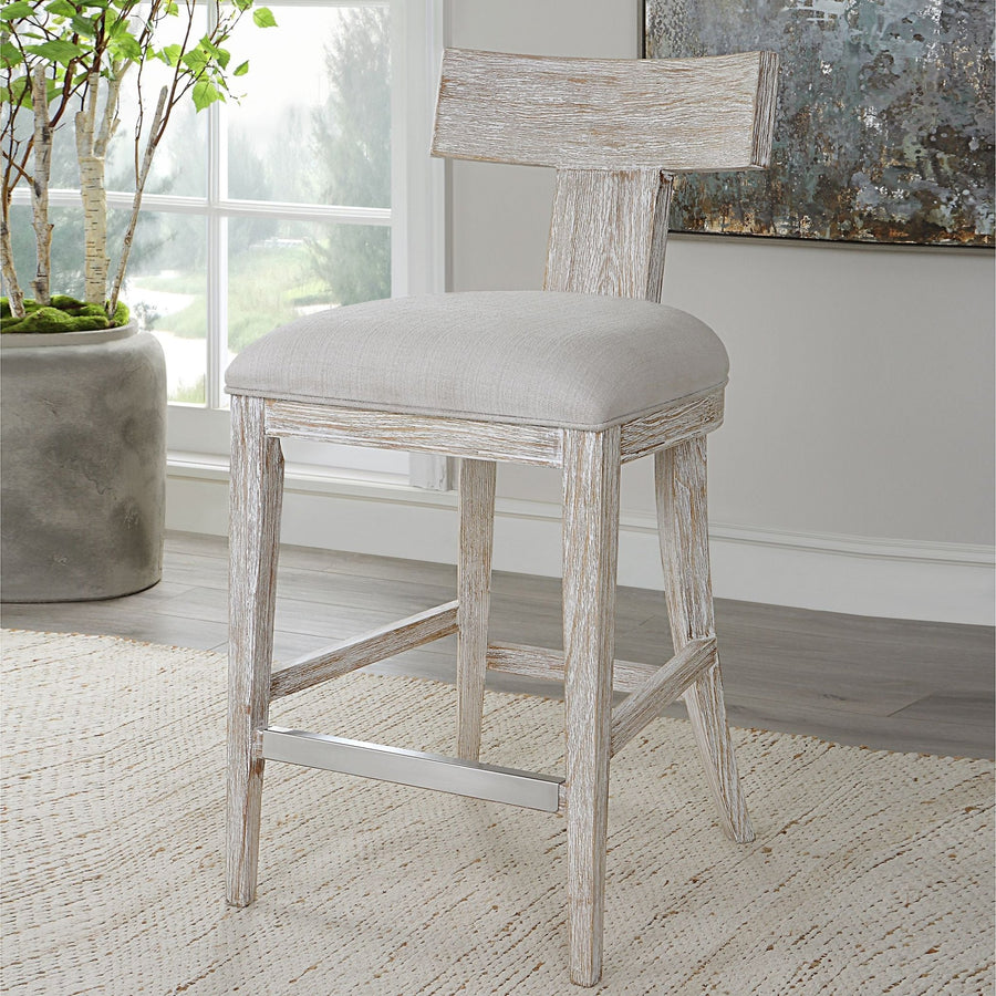 TAYLOR COUNTER CHAIR: WHITEWASH