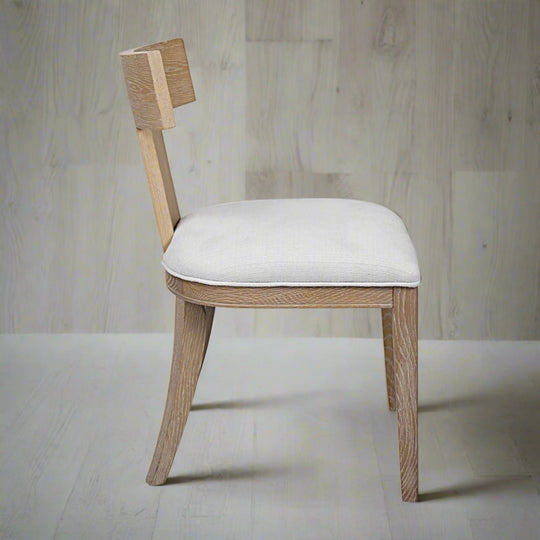 TAYLOR NATURAL OAK KLISMOS DINING CHAIR