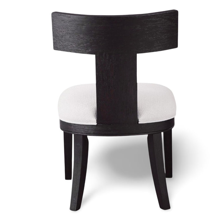 TAYLOR RUBBED BLACK KLISMOS DINING CHAIR