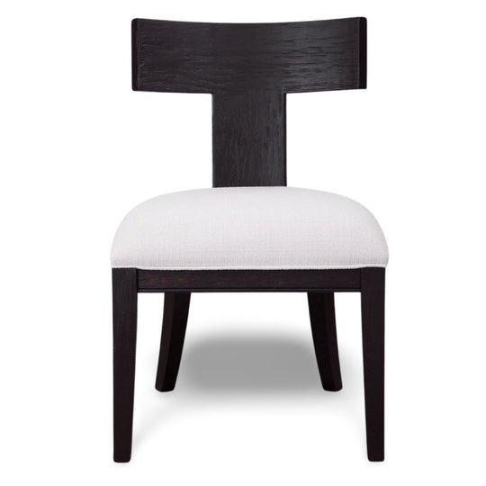 TAYLOR RUBBED BLACK KLISMOS DINING CHAIR