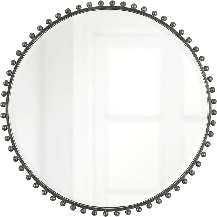 TAZA ROUND MIRROR: ANTIQUE BLACK