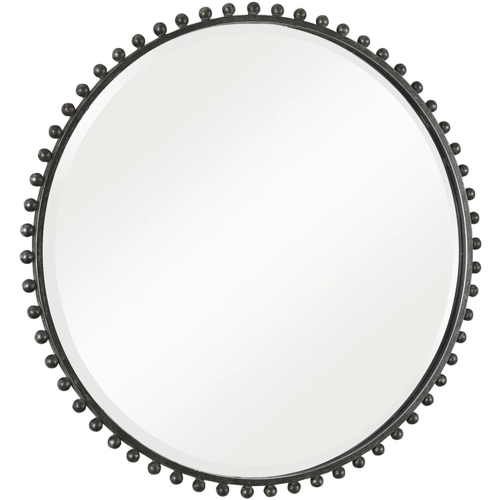 TAZA ROUND MIRROR: ANTIQUE BLACK