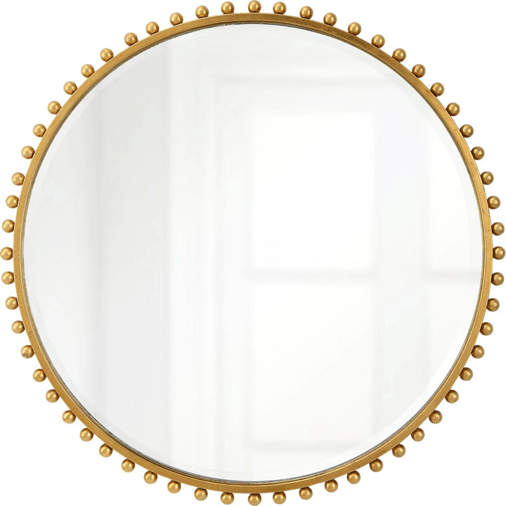 TAZA ROUND MIRROR: GOLD