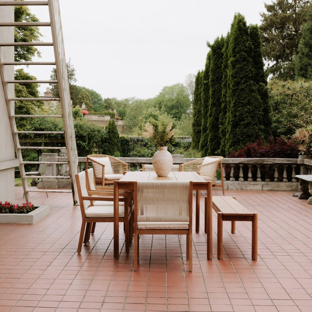 TEMPO NATURAL TEAK OUTDOOR DINING BENCH