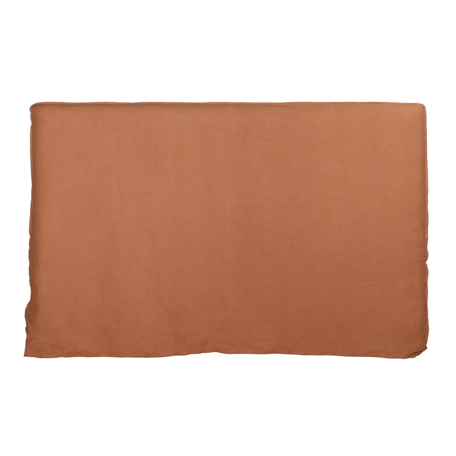 TERRACOTTA LINEN SLIPCOVER BED