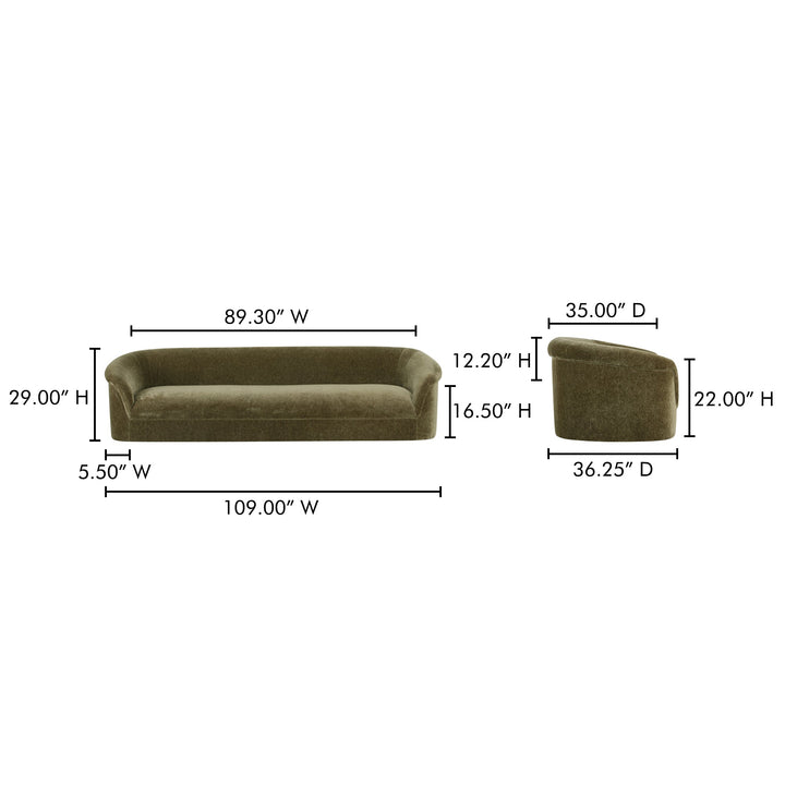 THORA VINTAGE VELVET SOFA