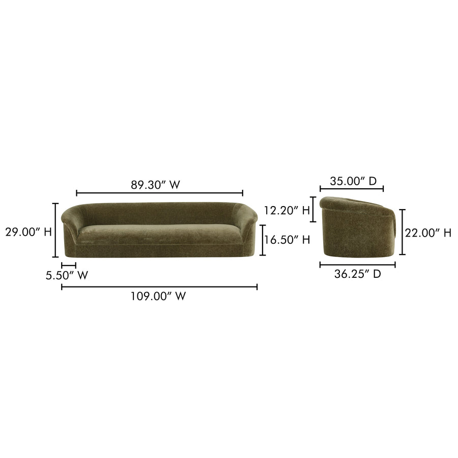 THORA VINTAGE VELVET SOFA