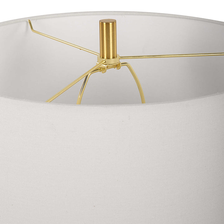 THREE RINGS BRASS TABLE LAMP