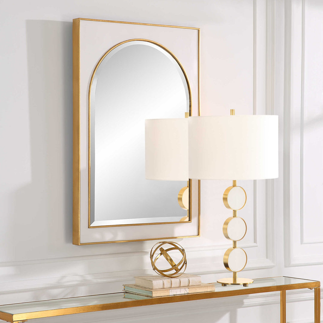 THREE RINGS BRASS TABLE LAMP