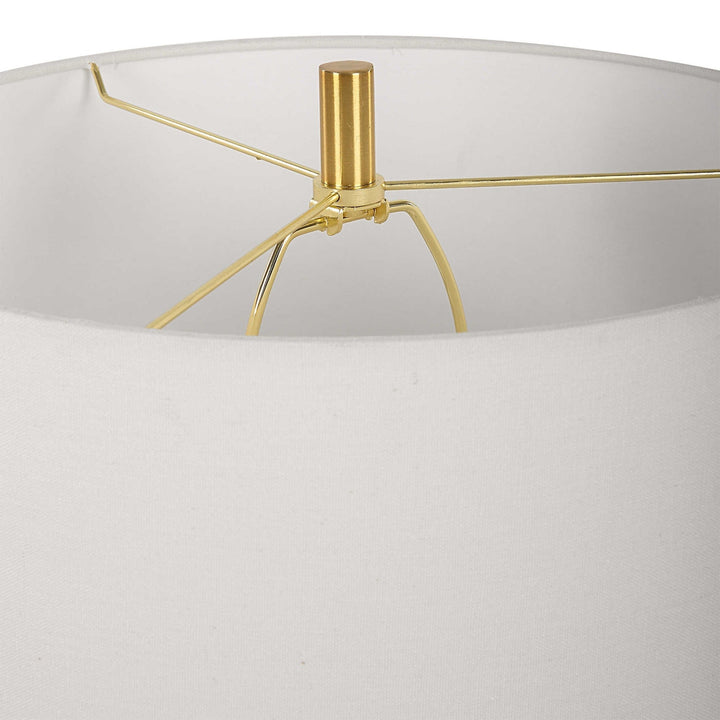 THREE RINGS BRASS TABLE LAMP