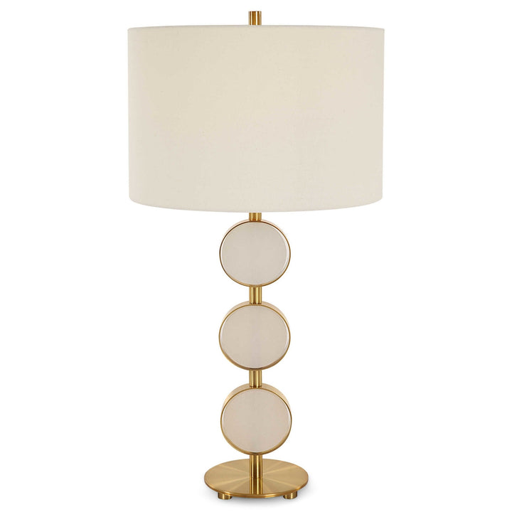 THREE RINGS BRASS TABLE LAMP