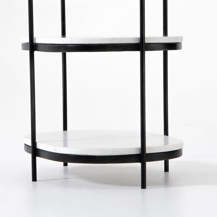 THREE TIER OVAL END TABLE