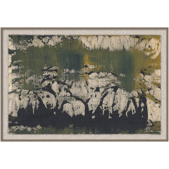 "THROUGH THE JUNGLE" GLASS FRAMED NATURAL CANVAS ART