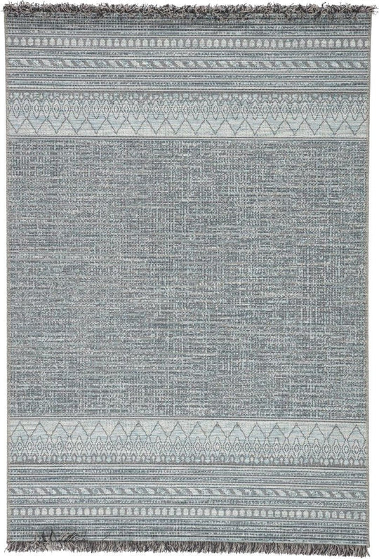 TIKAL RAVI INDOOR - OUTDOOR RUG: GREY, SKY