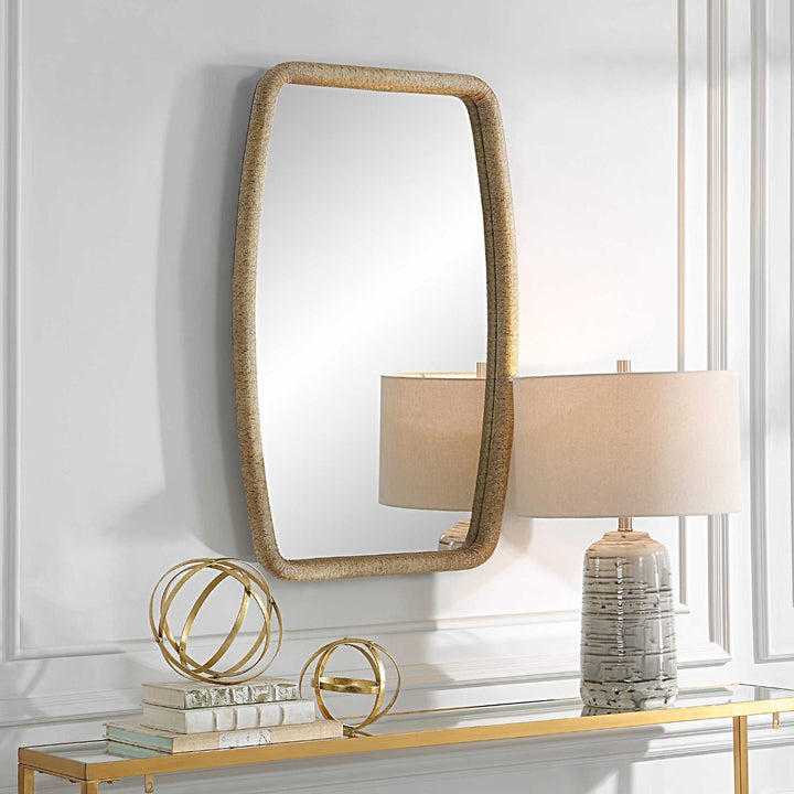 TIKI WOVEN NATURAL RATTAN MIRROR