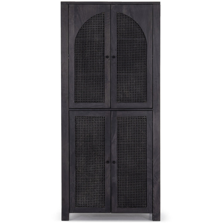 TILDA BLACK WASH MANGO + CANE TALL CABINET