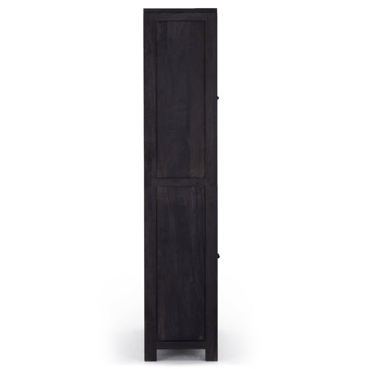 TILDA BLACK WASH MANGO + CANE TALL CABINET