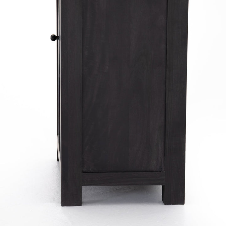 TILDA BLACK WASH MANGO + CANE TALL CABINET