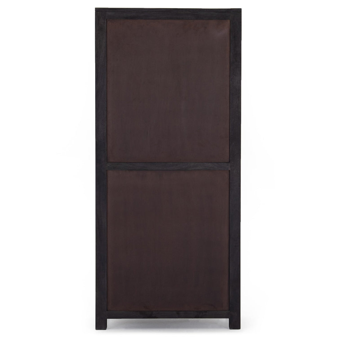 TILDA BLACK WASH MANGO + CANE TALL CABINET