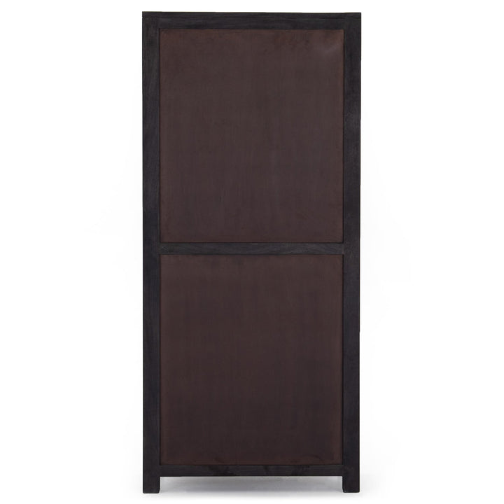 TILDA BLACK WASH MANGO + CANE TALL CABINET