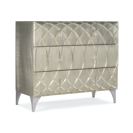 TILLY GERMAN SILVER BEDSIDE CHEST