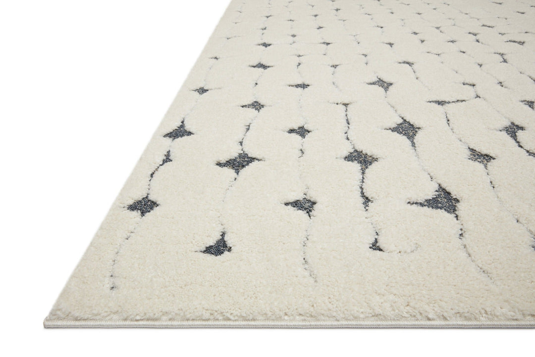 TOMI RUG: WHITE + INK BLUE