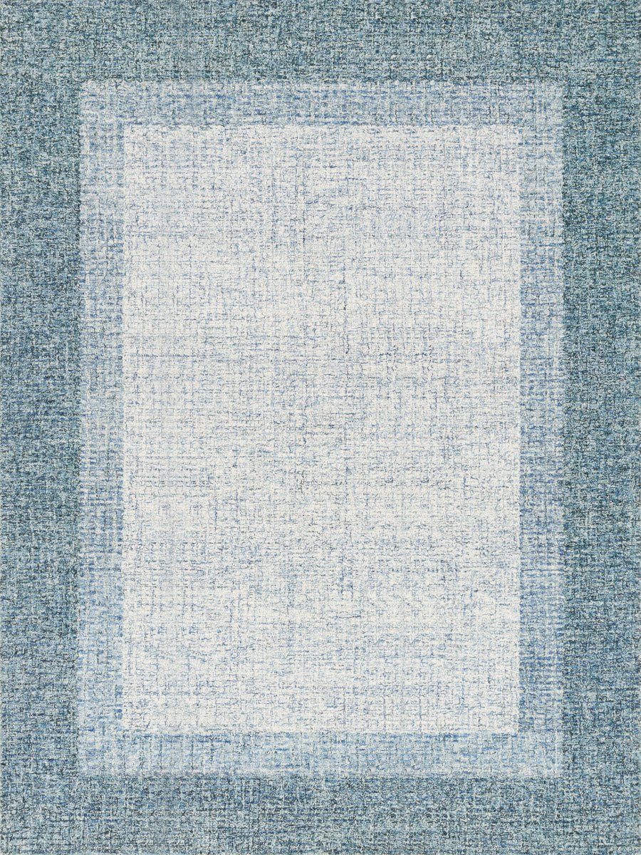 TONAL BORDERS TUFTED WOOL RUG